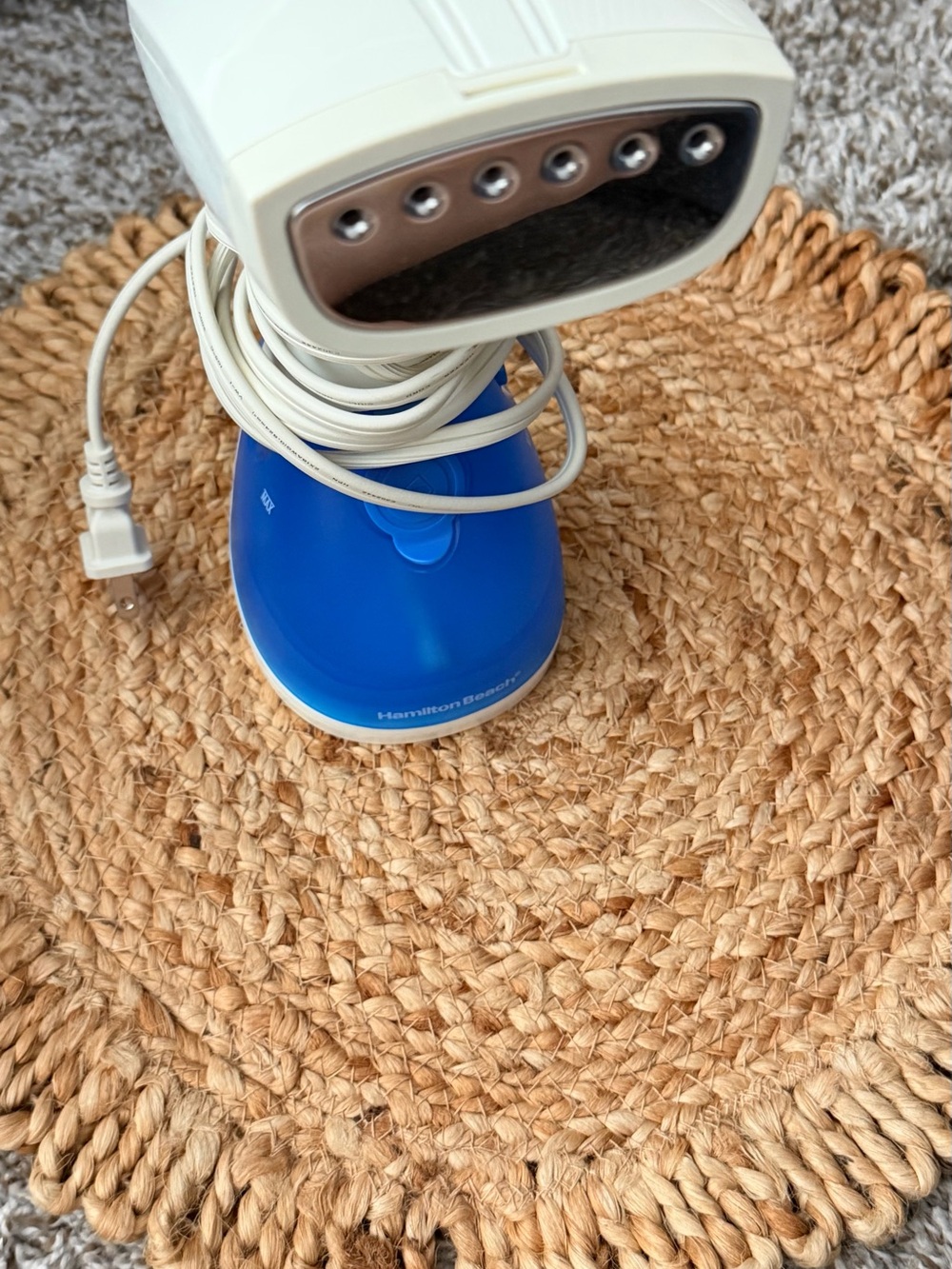 Hamilton Beach Blue and White Handheld Garment Steamer